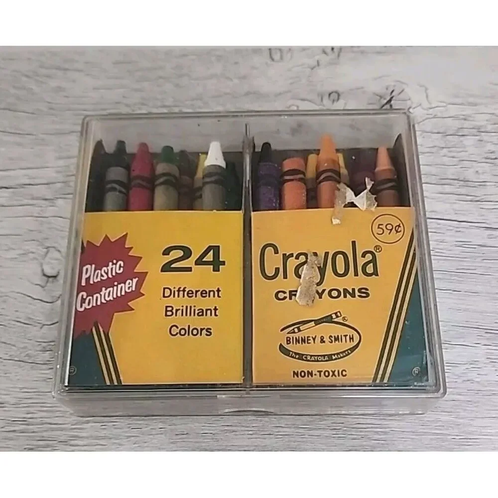 CRAYOLA CRAYONS VINTAGE 1960S BINNEY & SMITH NEW YORK U.S.A. SEE DESCRIPTION